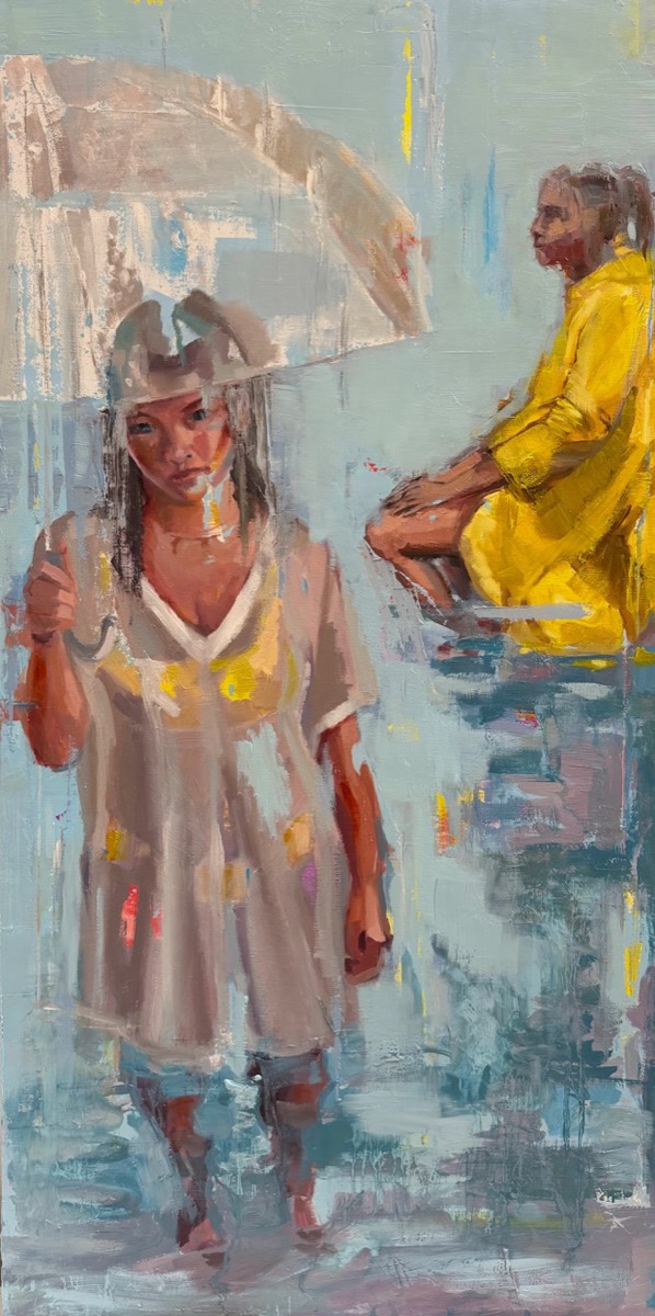 Lluvia, óleo de Ana Cañas